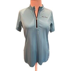 PEARL IZUMI $65 Womens XL Ultra Inside Out Running Cycling SS Shirt Zip Blu NOTE